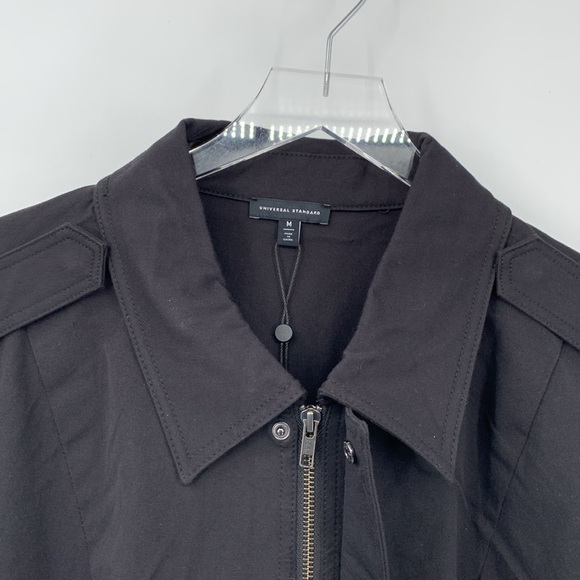 Universal Standard Upstate Stretch Cotton Twill Manor Jacket black coat new 1X - Picture 4 of 6